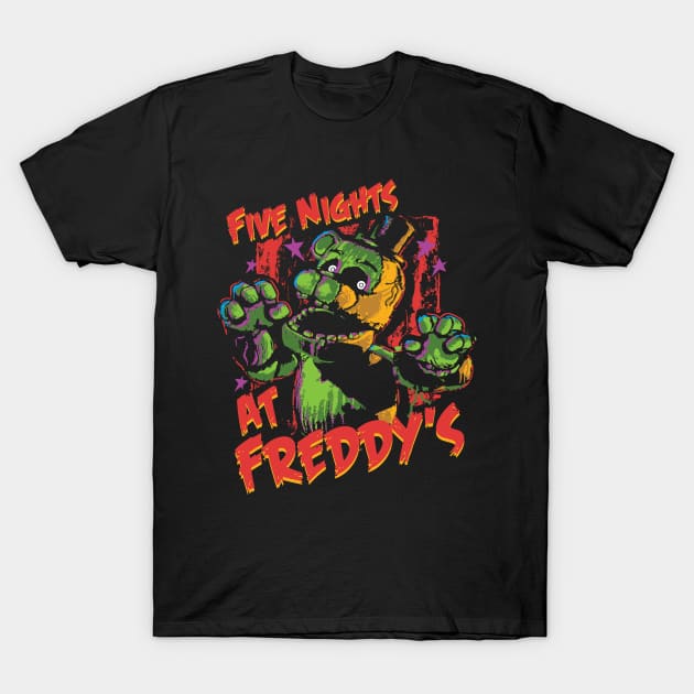 Five Nights At Freddy's Phantom Freddy T-Shirt by DeepFriedArt